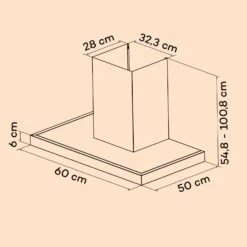 Alinea 60 Dunstabzugshaube 60cm Wandhaube WiFi A++ 500m³/h Touch 18 Alinea 60 Dunstabzugshaube 60cm Wandhaube WiFi A++ 500m³/h Touch -Haushaltsgeräte Geschäft 10041173 yy 0011 dimensions