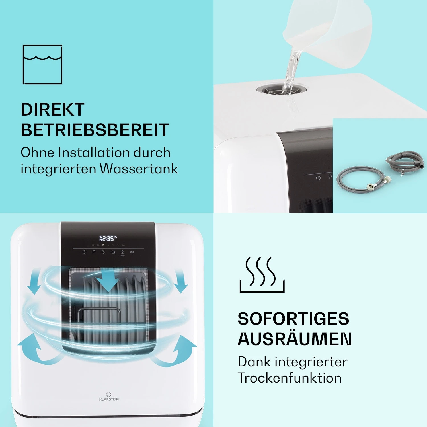 Melville 3 Geschirrspüler Freistehend Installationsfrei 3 Gedecke 5 Melville 3 Geschirrspüler Freistehend Installationsfrei 3 Gedecke – Bild 3