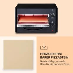 Arezzo Pizza-Ofen Herausnehmbarer Pizza-Stein Stahlgehäuse 1770 W 160 - 400 °C -Haushaltsgeräte Geschäft 10041186 de 0005 logo