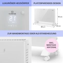 Bansin Crystal Smart Konvektions-Heizgerät 1500W 5 - 50 °C App-Steuerung -Haushaltsgeräte Geschäft 10041210 de 0006 usp