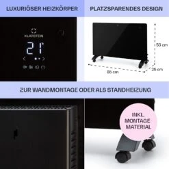 Bansin Crystal Smart Konvektions-Heizgerät 2500W 5 - 50 °C App-Steuerung -Haushaltsgeräte Geschäft 10041211 de 0006 usp