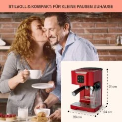 BellaVita Kaffeemaschine 3-in-1 1450 W 20 Bar Milchschäumer -Haushaltsgeräte Geschäft 10041240 de 0005 usp