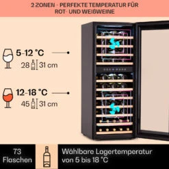 Barossa 73 Duo Weinkühlschrank 2 Zonen 192 Ltr 73 Fl Touch-Display -Haushaltsgeräte Geschäft 10041308 de 0003 logo