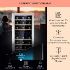 Vinamour 33 Duo Weinkühlschrank 2 Zonen 89 L / 33 Flaschen 5-18°C Touch -Haushaltsgeräte Geschäft 10041311 de 0004 logo