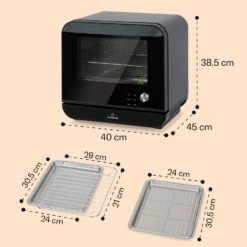 Vita Pro Heißluftfritteuse Dampfgaren 2450 W 18 Ltr 800 Ml Wassertank -Haushaltsgeräte Geschäft 10041333 de 0007 usp