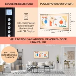 Wonderwall Air Art Smart Infrarotheizung 60x120 Cm 700W Wandinstallation App-Steuerung Abstrakt -Haushaltsgeräte Geschäft 10041363 de 0006 usp