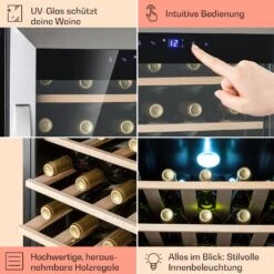 Vinamour 32 Uno Weinkühlschrank 1 Zone 95 L / 36 Flaschen 4-18°C Touch -Haushaltsgeräte Geschäft 10041393 de 0005 usp