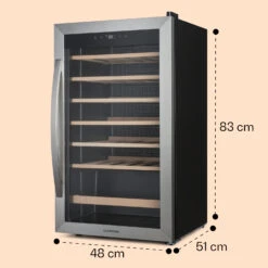 Vinamour 32 Uno Weinkühlschrank 1 Zone 95 L / 36 Flaschen 4-18°C Touch -Haushaltsgeräte Geschäft 10041393 yy 0008 dimensions