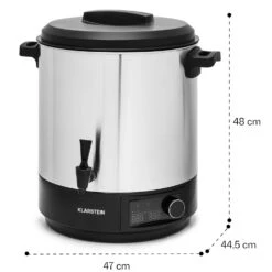 Abbey 25 Einkochautomat Getränkespender 25L 100°C 180min Edelstahl -Haushaltsgeräte Geschäft 10041838 yy 0008 dimensions
