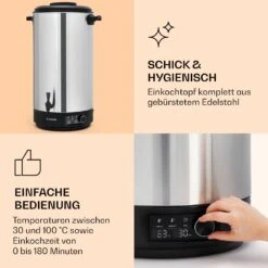 Abbey 60 Einkochautomat Getränkespender 60L 100°C 180min Edelstahl -Haushaltsgeräte Geschäft 10041840 de 0004 logo