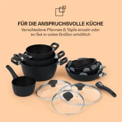 Noto Endurance Bratpfannen-Set Geschmiedetes Aluminium 3 Größen 2 Filz-Schoner -Haushaltsgeräte Geschäft 10045004 de 0008 usp