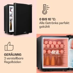 Happy Hour 45 Mini-Kühlschrank Minibar Getränkekühlschrank 45 L 26 DB -Haushaltsgeräte Geschäft 10045048 de 0004 usp