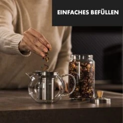 Sencha Teekanne 0,65 L Edelstahl-Siebeinsatz Borosilikatglas Deckel -Haushaltsgeräte Geschäft 10045058 de 0003 logo