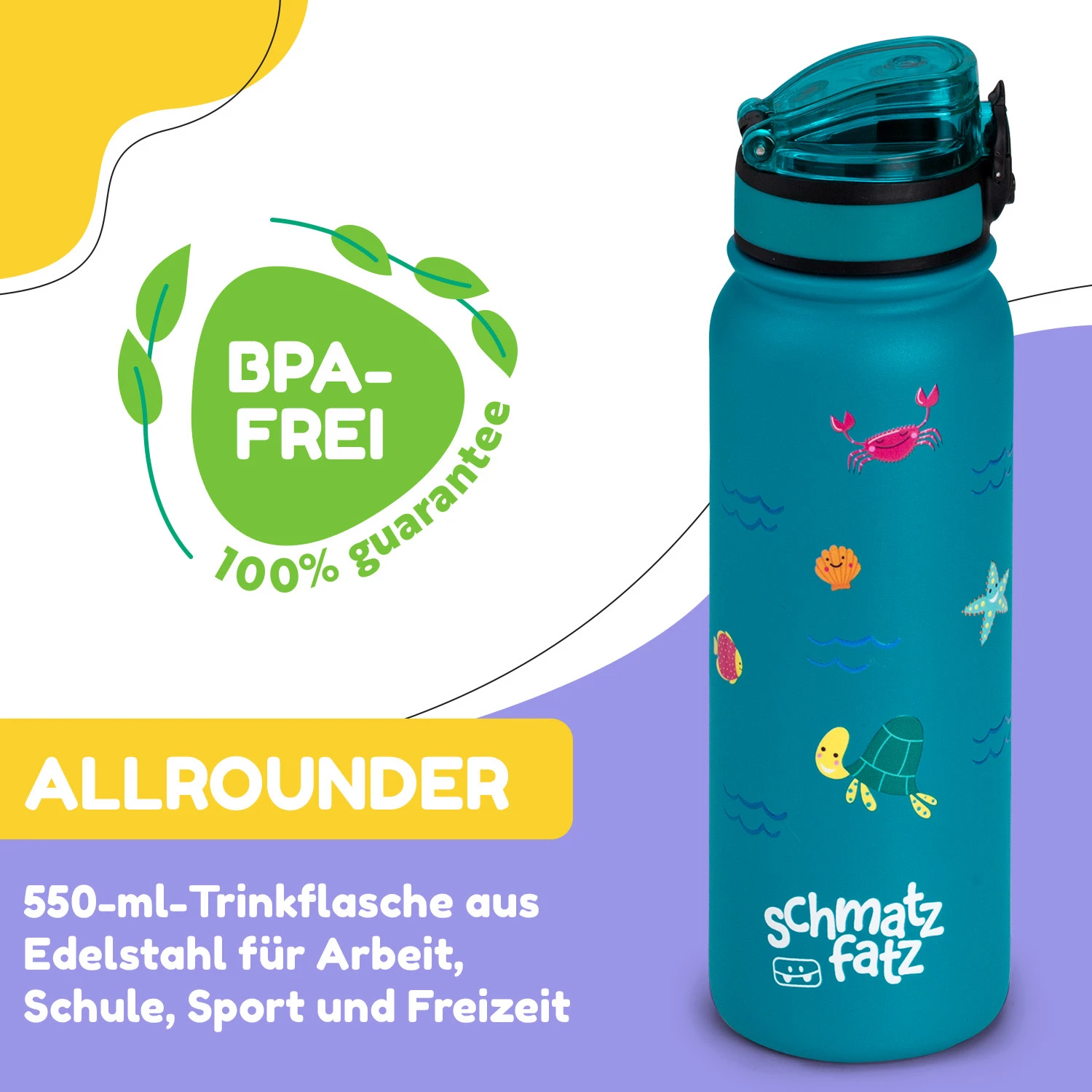 Wakaba Thermosflasche 550 Ml Edelstahl Tritan BPA-frei 4 Wakaba Thermosflasche 550 Ml Edelstahl Tritan BPA-frei – Bild 2