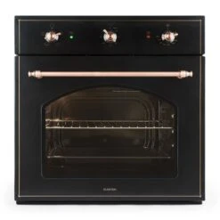 Vilhelmine Und Lumio Primo Set Backofen Dunstabzugshaube Schwarz -Haushaltsgeräte Geschäft 60001856 yy 0004 front Klarstein Vilhelmine Backofen Einbau 55l