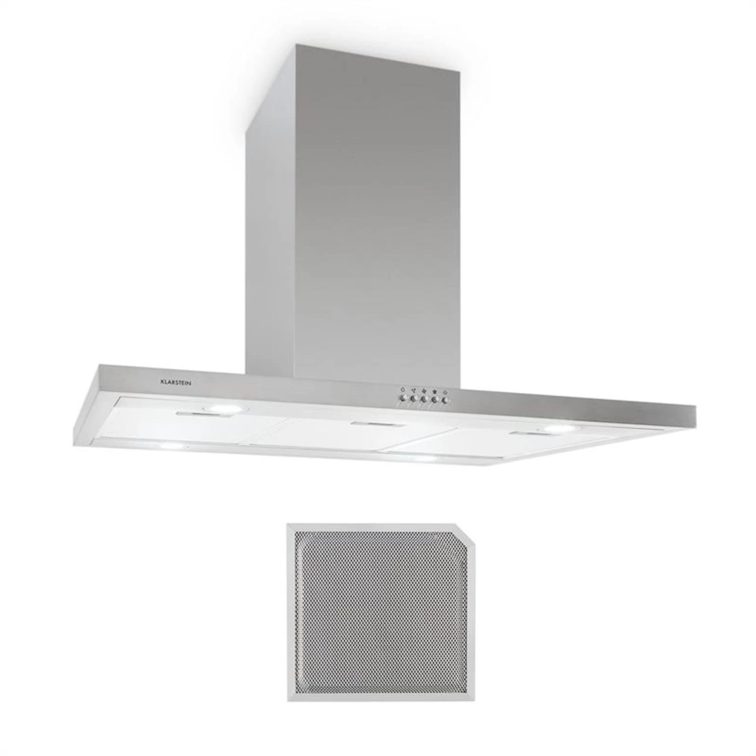 Bonita Dunstabzugshaube Umluftset 90cm 500 M³/h Aktivkohlefilter