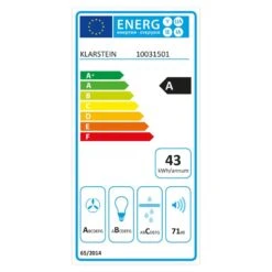 Finessa Dunstabzugshaube Umluftset 90cm 635 M³/h 2 Aktivkohlefilter -Haushaltsgeräte Geschäft 60002301 energy label