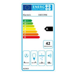 Remy Dunstabzugshaube Umluftset 90cm 230W 620m³/h Schwarz -Haushaltsgeräte Geschäft 60002322 energy label