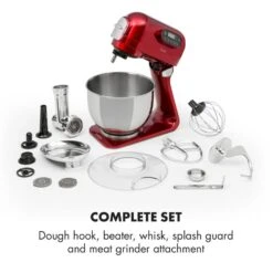 Curve Plus Küchenmaschinen-Set | 5l | 4-in-1 Fleischwolf | Rot 18 Curve Plus Küchenmaschinen-Set | 5l | 4-in-1 Fleischwolf | Rot -Haushaltsgeräte Geschäft 60002329 yy 0010 logo Klarstein Curve Plus Kuechenmaschinen Set rot