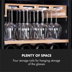 Barossa 102 Duo Weinkühlschrank-Set 2 Zonen 102 Fl. Weinglasregal -Haushaltsgeräte Geschäft 60002419 yy 0010 logo Klarstein Barossa 102D Weinglas Regal Echtholz