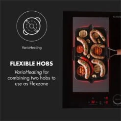 Kalahari Delicatessa Einbau-Ofen-Set Induktion 7000W 68Ltr Schwarz Edelstahl -Haushaltsgeräte Geschäft 60002585 yy 0008 logo Klarstein Delicatessa 60 Einbaukochfeld schwarz