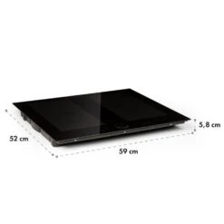 Kalahari Delicatessa Einbau-Ofen-Set Induktion 7000W 68Ltr Schwarz Edelstahl -Haushaltsgeräte Geschäft 60002585 yy 0012 logo Klarstein Delicatessa 60 Einbaukochfeld schwarz