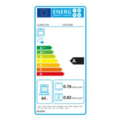 Gusteau Ignito Einbau-Ofen-Set Elektro / Gas 64Ltr Schwarz Edelstahl -Haushaltsgeräte Geschäft 60002595 energy label