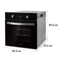 Gusteau Ignito Einbau-Ofen-Set Elektro / Gas 64Ltr Schwarz Edelstahl -Haushaltsgeräte Geschäft 60002595 yy 0012 logo Klarstein Gusteau Elektrischer Einbaubackofen schwarz