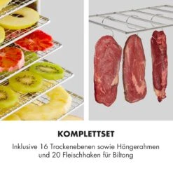 Master Jerky 16 Dörrautomat + Fleischhaken Set 1500W 40-90 °C 15h-Timer Edelstahl Silber 13 Master Jerky 16 Dörrautomat + Fleischhaken Set 1500W 40-90 °C 15h-Timer Edelstahl Silber -Haushaltsgeräte Geschäft 60002668 de 0003 logo