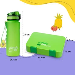 Schmatzfatz Frühstücksset Lunchbox & Trinkflasche Tritan Dicht BPA-frei -Haushaltsgeräte Geschäft 60002938 yy 0008 dimensions